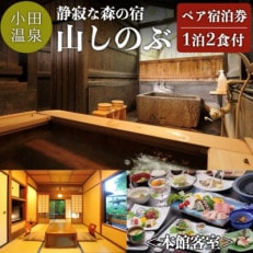 【小田温泉】静寂な森の宿 山しのぶ ペア宿泊券 - 本館客室 -