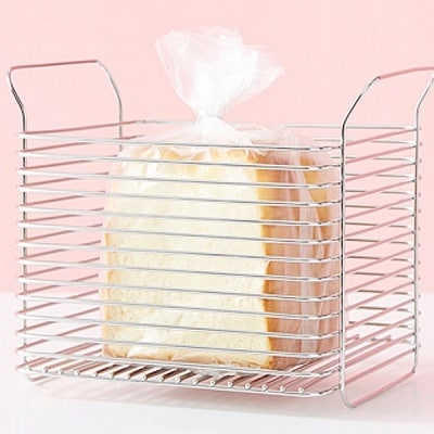 [ハナウタ] おしゃれなステンレス製キッチン用品 キッチンバスケットL シルバー【012P007】