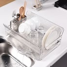 [ハナウタ] 水切りラック縦置きシルバー おしゃれなステンレス製 キッチン用品 【025P002】
