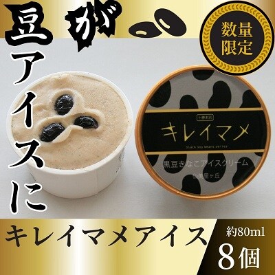 北海道十勝本別町黒豆きなこアイス　80ml × 8個