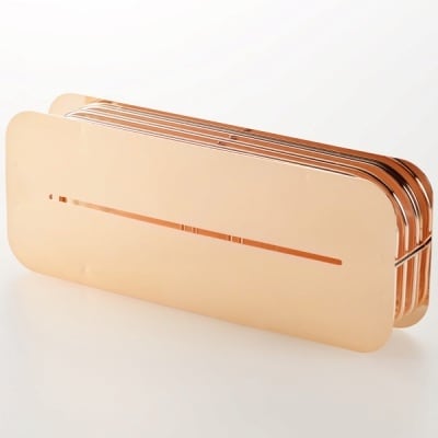 [ハナウタ] おしゃれなステンレス製キッチン用品 包丁スタンド ローズゴールド【031P002】
