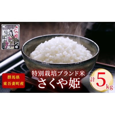 【東吾妻町産】特別栽培ブランド米 さくや姫 5kg[No.5819-0344]