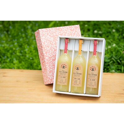 樹上完熟りんごジュース 720ml×3本セット(赤い林檎2本と黄色い林檎1本)