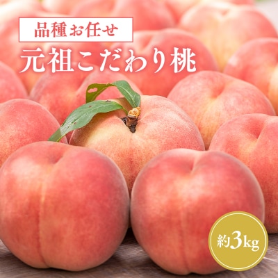 【2026年産 先行受付】 特秀品  元祖こだわり桃 約3kg  品種おまかせ 青森県平川市産