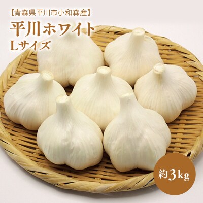 【青森県平川市小和森産】平川ホワイト Lサイズ 約3kg