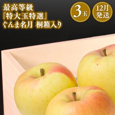 12月発送 最高等級「特大玉特選」ぐんま名月 3玉 桐箱入