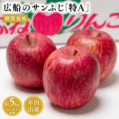 年内 贈答規格 広船のサンふじ 約5kg「特A」年内 贈答規格 広船のサンふじ 約5kg「特A」