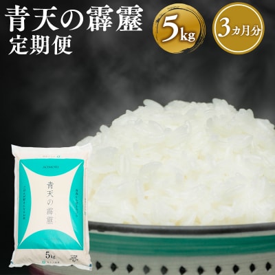 【定期便】3か月連続でお届け 令和6年産 青天の霹靂5kg(精米)