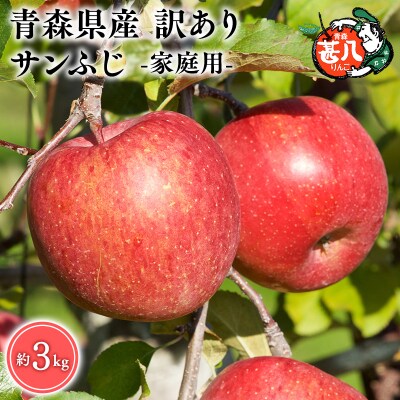 4月発送　訳あり　家庭用　甚八りんごサンふじ3kg　【マルジンサンアップル】