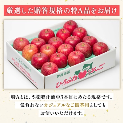 年明け 贈答規格 広船のサンふじ 約5kg「特A」【広船アップルクラブ・平川市広船産・青森りんご】