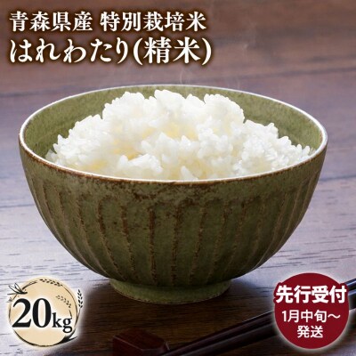 【令和8年産 先行受付 配送時期:2027年1月中旬～】特別栽培米 はれわたり白米20kg