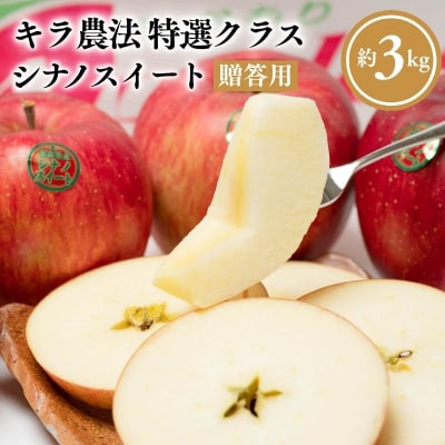 ≪10～12月発送≫ 完熟りんご シナノスイート 約3kg 贈答用