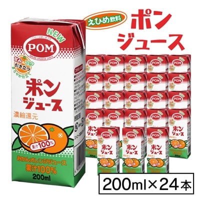 えひめ飲料　ポンジュース　200ml×24本