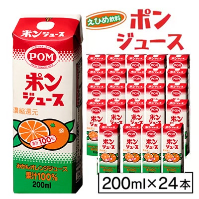 えひめ飲料　ポンジュース　200ml×24本