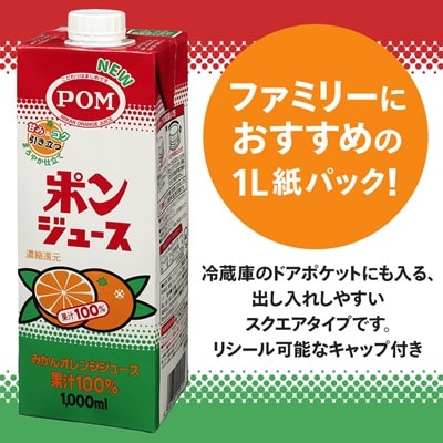えひめ飲料　ポンジュース1L×6本