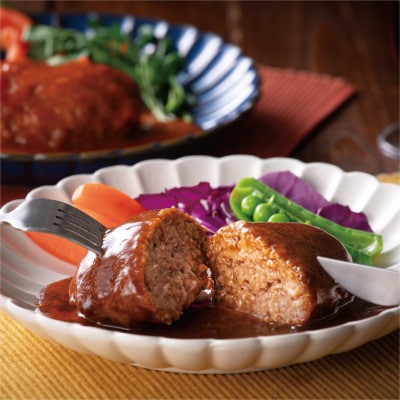 常陸牛とローズポークの煮込みハンバーグ160g×6個