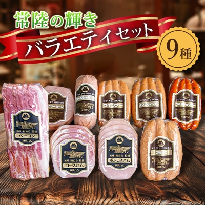 筑波ハム ハム・ベーコン・ソーセージ バラエティ9品 茨城県産 常陸の輝き ブランド豚 銘柄豚