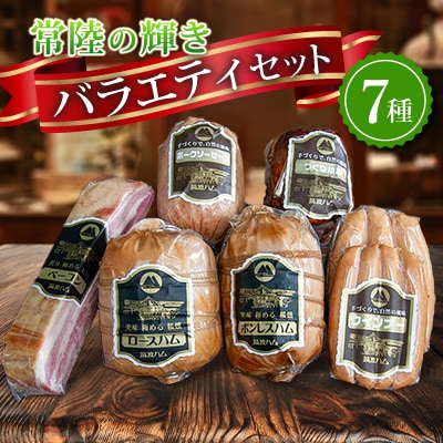 銘柄豚「常陸の輝き」バラエティブロック7品(筑波ハム ハム・ベーコン・ソーセージ・焼豚) 茨城県産