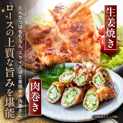 茨城県産 佐藤畜産の極選豚 ロース 2.2kgセット(550g×2種×各2袋)【小分け】【冷蔵便】