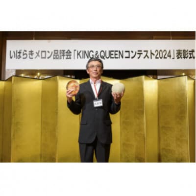 【先行受付】令和9年4月より順次発送 茨城県鉾田市 山一ファーム アンデスメロン 3L～4L・2玉
