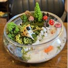 苔(コケ)とジオラマ、フィギュアを使ったテラリウム作り!!