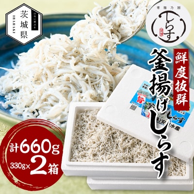 極鮮 茨城・鹿島灘 常陸乃国しらす「釜揚げしらす」 660g(330g×2箱) 冷凍便