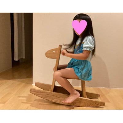 天然無垢材の木馬