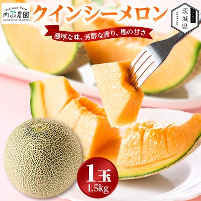 【内山農園】いばらきメロンコンテスト2025クインシーメロン(1玉1.5k)2026年5月～発送開始