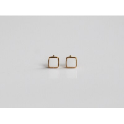 K18七宝ピアス・ホワイト Kenichi Kondo