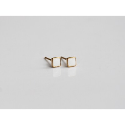 K18七宝ピアス・ホワイト Kenichi Kondo