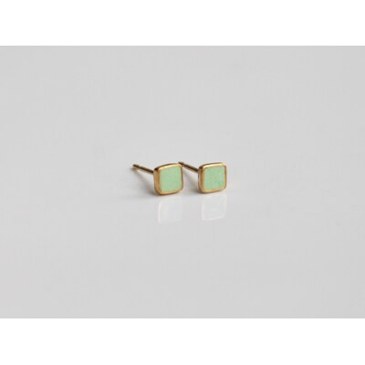 K18七宝ピアス・ミントグリーン Kenichi Kondo