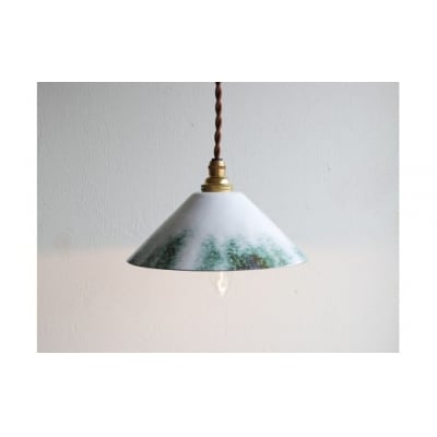 Kenichi Kondo　七宝の灯り　七宝ランプシェード(HI・白(外側)×水色(内側))