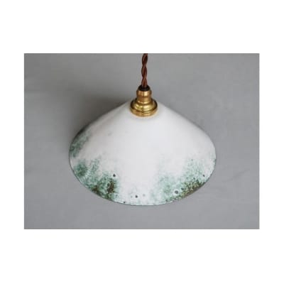 Kenichi Kondo　七宝の灯り　七宝ランプシェード(HI・白(外側)×水色(内側))