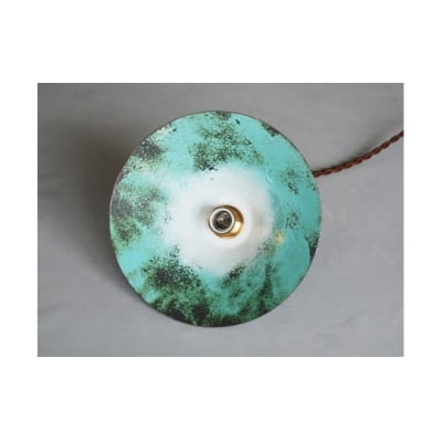 Kenichi Kondo　七宝の灯り　七宝ランプシェード(HI・白(外側)×水色(内側))