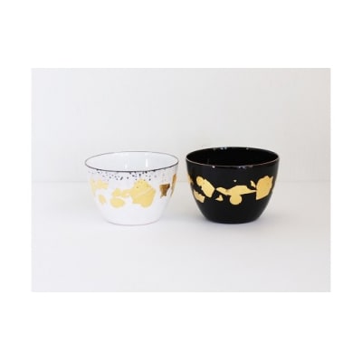 Kenichi Kondo　七宝ぐい呑　黒白ペア【丸】