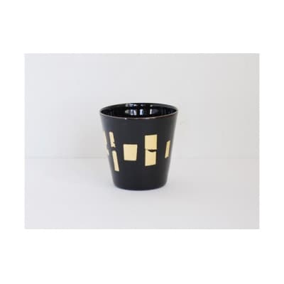 Kenichi Kondo　七宝ぐい呑　黒白ペア【四角】