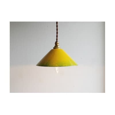 Kenichi Kondo　七宝の灯り　七宝ランプシェード(HI・黄色(外側)×白(内側))