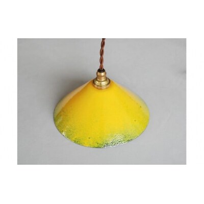 Kenichi Kondo　七宝の灯り　七宝ランプシェード(HI・黄色(外側)×白(内側))