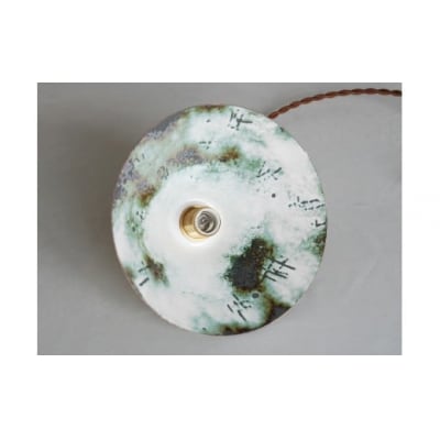 Kenichi Kondo　七宝の灯り　七宝ランプシェード(HI・黄色(外側)×白(内側))