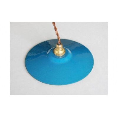 Kenichi Kondo　七宝の灯り　七宝ランプシェード(Low・青(外側)×黄色(内側))