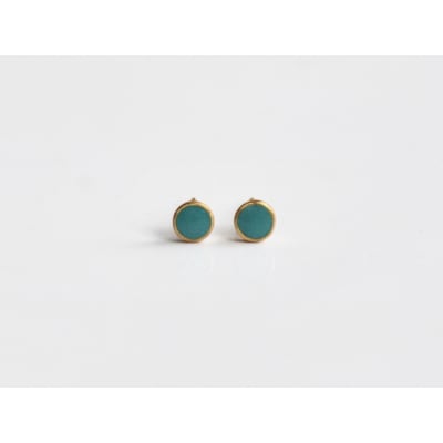 K18七宝ピアス・ターコイズ Kenichi Kondo