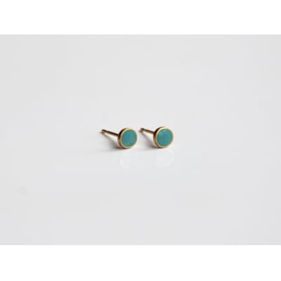 K18七宝ピアス・ターコイズ Kenichi Kondo
