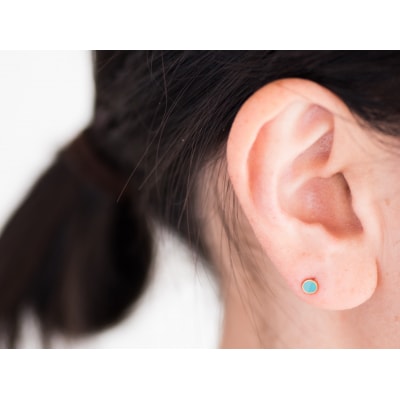 K18七宝ピアス・ターコイズ Kenichi Kondo