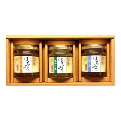 【国産】純粋はちみつ3種セット(あかしあ・みかん・百花)110g×3個