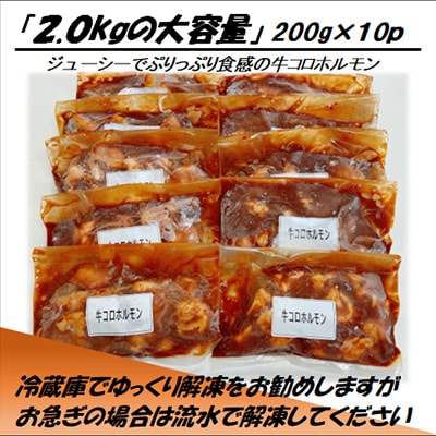 昭和21年創業　肉の谷口総本店の牛コロホルモン2kg