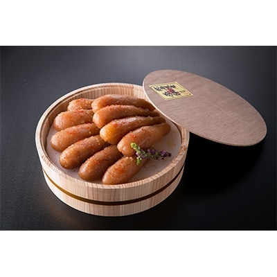 「食品添加物不使用」極み無着色明太子　檜樽入り(600g)【中間市】