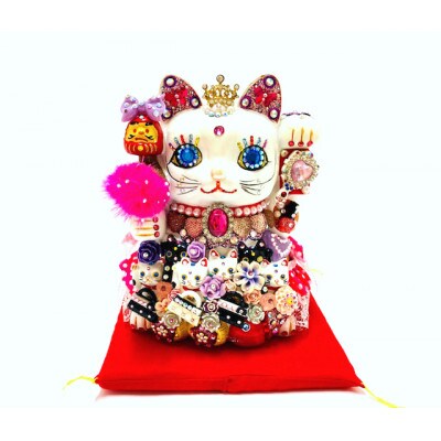 金運親子招福ジュエリー招き猫エリザベス Ll 赤座布団付き お礼品詳細 ふるさと納税なら さとふる