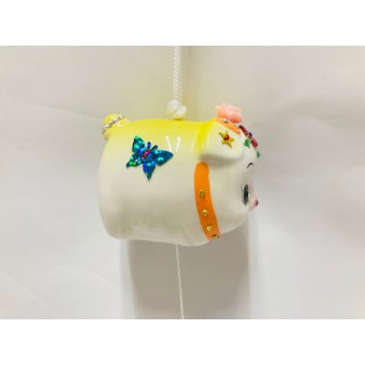 風鈴デコ豚(イエロー)