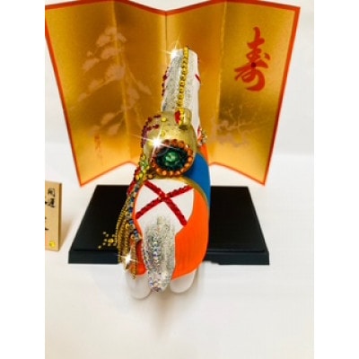 2026年度金運丙午紅白たずな小槌馬(屏風、盆　木札付き)1点