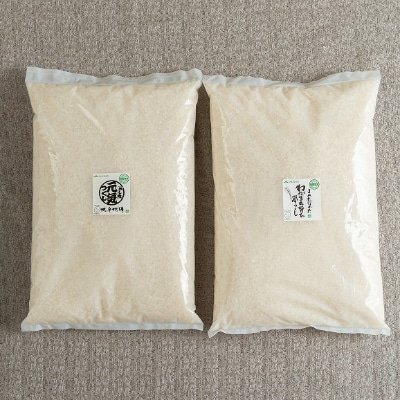 果物屋さんが選んだ米食べ比べ「夢つくし&元気つくし」2.5kg×2袋(中間市)